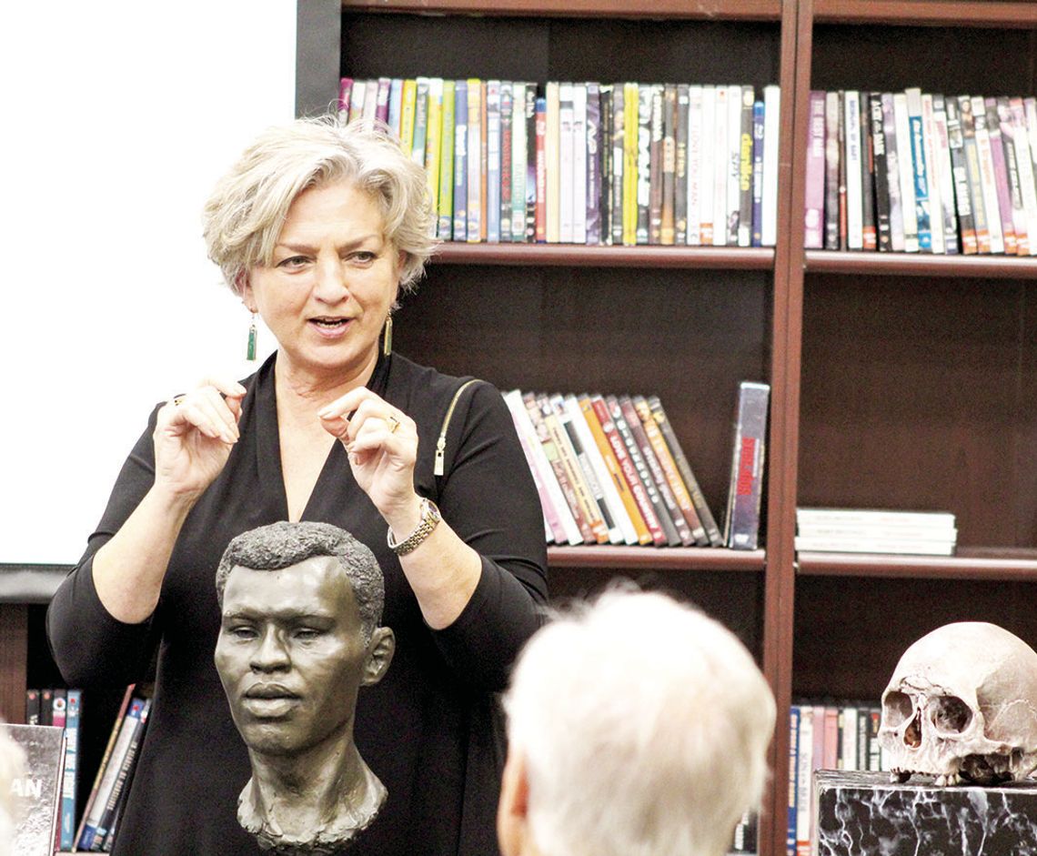 Community attends presentation by forensic reconstruct artist and sculptor