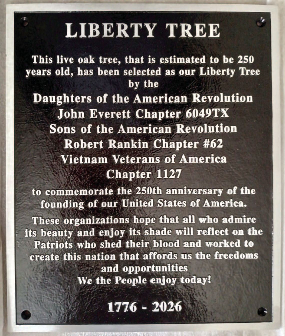 Dedication of Liberty Tree Columbus set for April 30