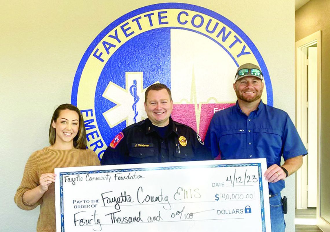 Fayette Community Foundation administers $40,000 grant to EMS station