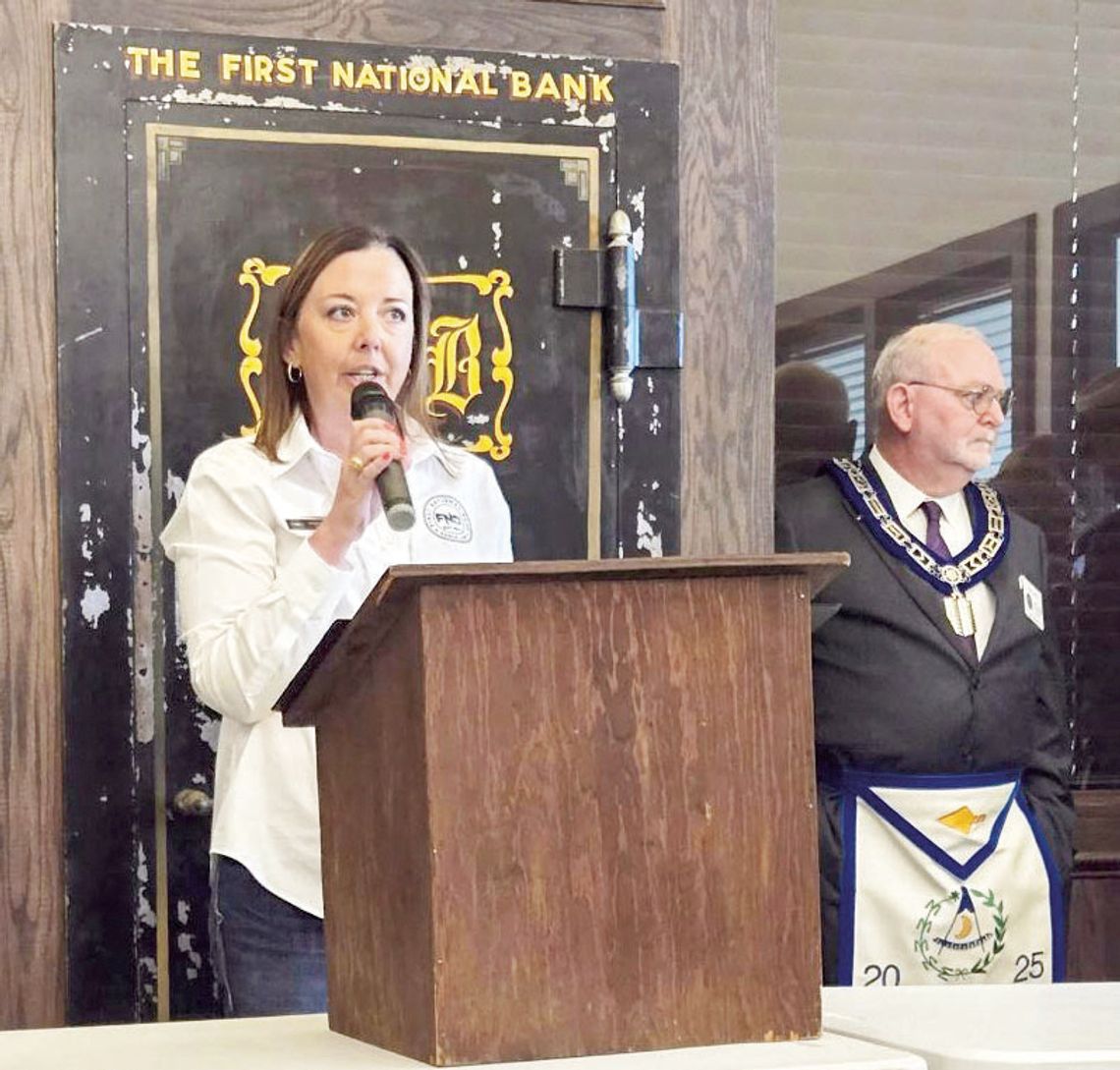 FIRST NATIONAL BANK EAGLE LAKE HOSTS CORNERSTONE LEVELING