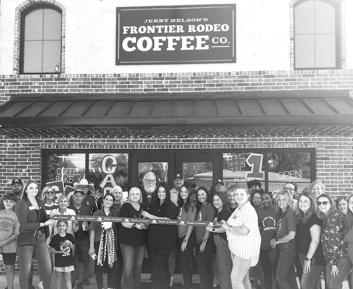 FRONTIER RODEO COFFEE COLUMBUS HOLD RIBBON CUTTING