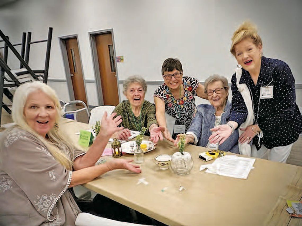 GARDEN CLUB MEMBERS GETTING READY