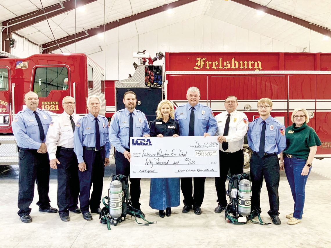 LCRA awards $50,000 grant to Frelsburg VFD