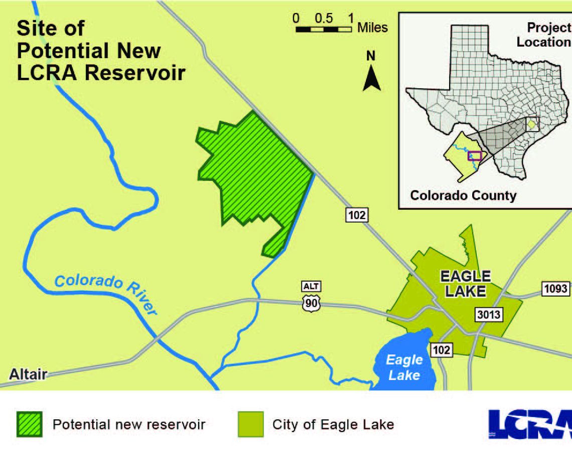 LCRA to explore adding new reservoir near Eagle Lake for increasing water demand