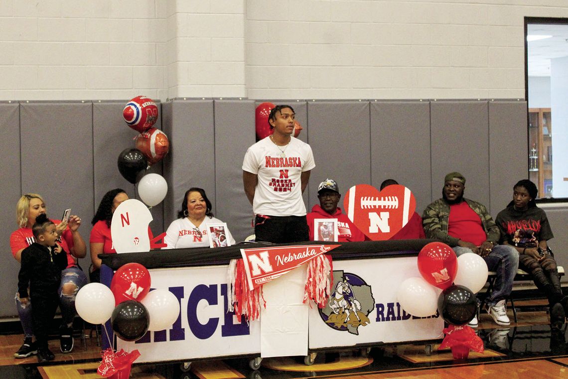 Roger Grandey committed and signed to continue his athletic and academic career at the University of Nebraska.