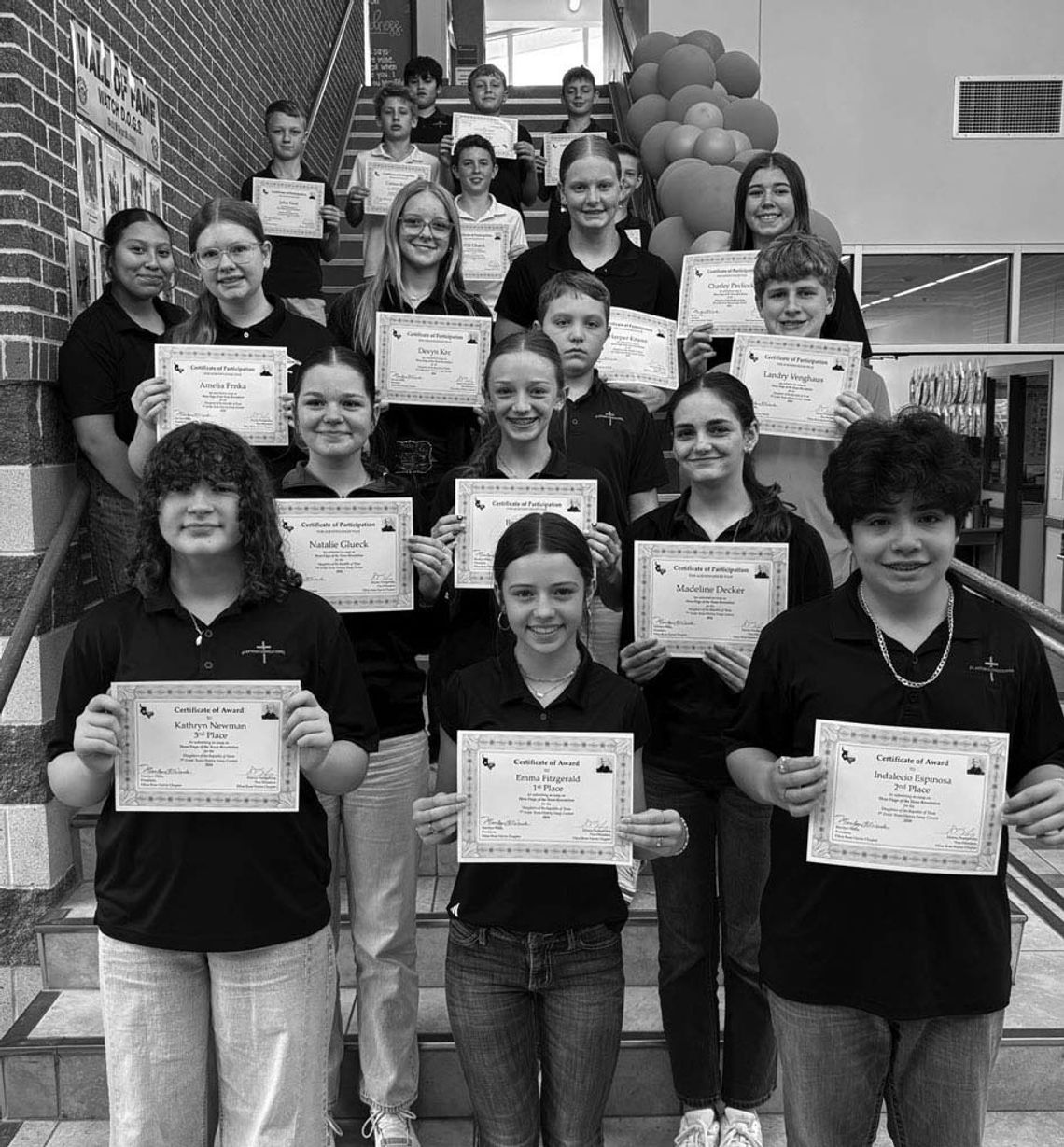 SAS students write Texas History essays