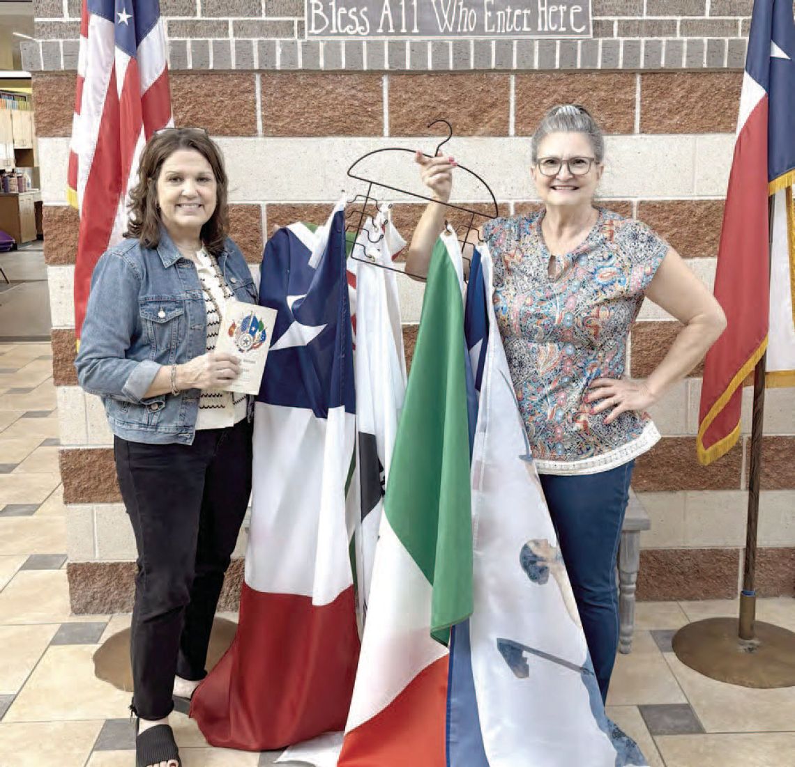 ST. ANTHONY’S 7TH GRADE STUDIES TEXAS REVOLUTIONARY FLAGS