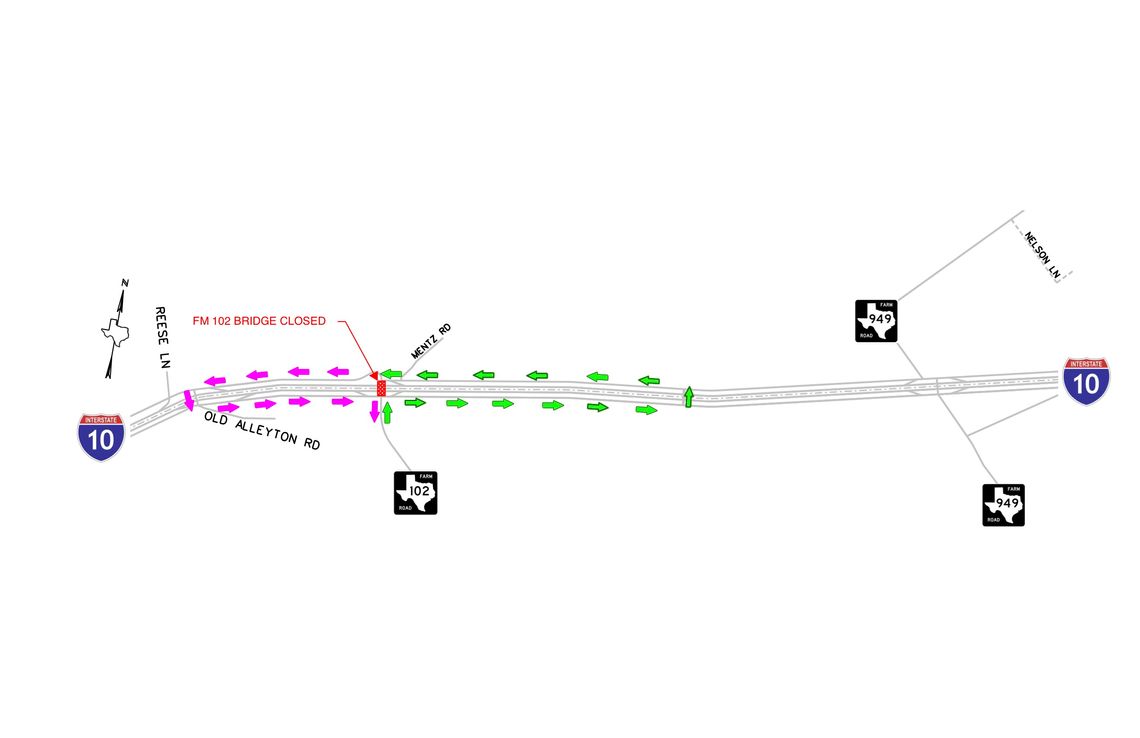 TxDOT announces detours for I-10 this week