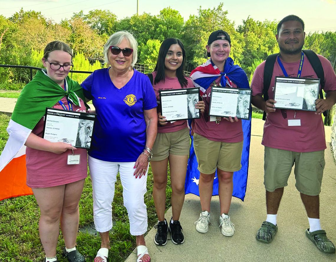 Weimar Encore Lions donate to Counselors at Texas Lions Summer Camp