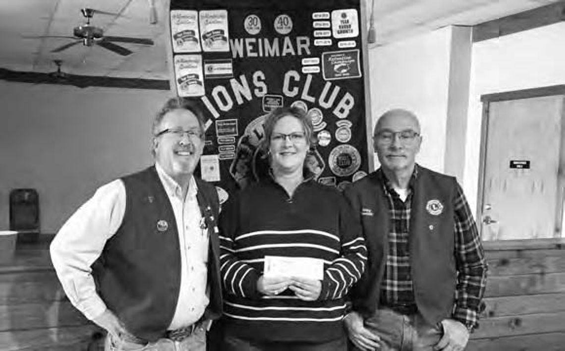 WEIMAR LIONS DONATION