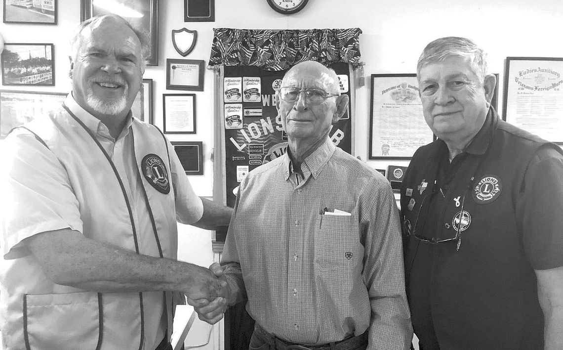 WEIMAR LIONS WELCOME NEW MEMBER