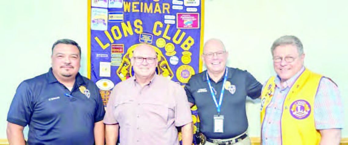WEIMAR PD VISITS WEIMAR LIONS CLUB