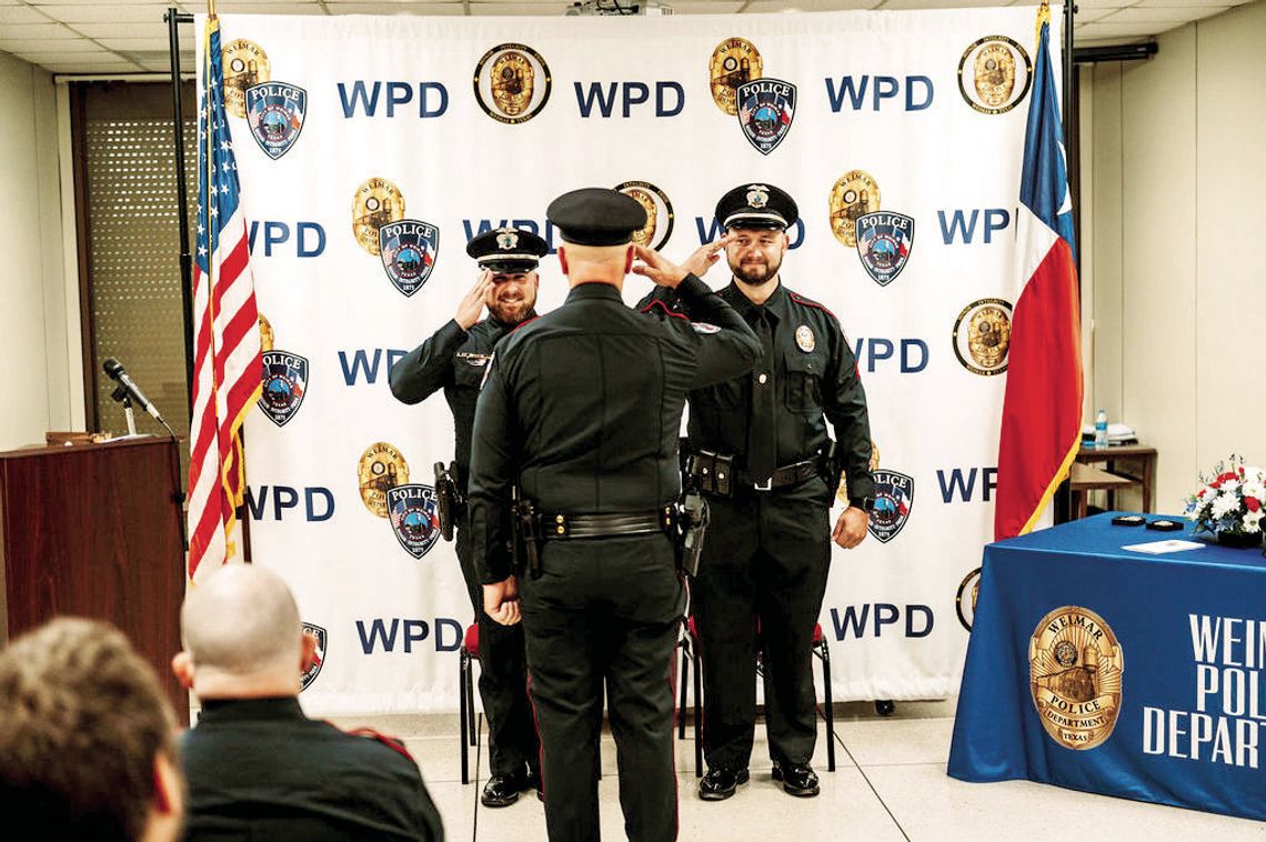 Weimar Police Department promote two senior officers