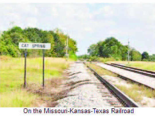 Cat Spring on the Missouri, Kansas, and Texas Railroad from 1850s.