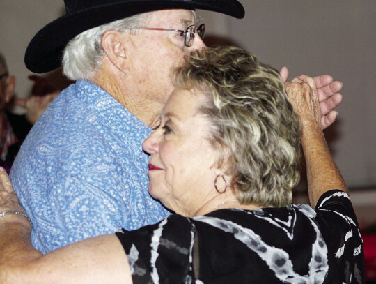 Robert and Dale Boone from El Campo dancing.