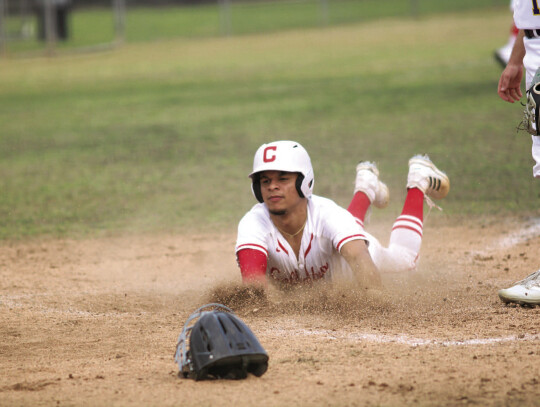 The speedy Jordan Woods uses his legs as a threat along the bases. Citizen | Trenton Whiting