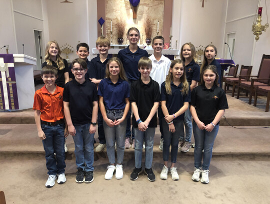 Fifth grade Honors and High Honors: (front row) Mitchell Smith (HH), Owen Henneke (H), Abigail Wolters (HH), Matthias Walla (H), Charley McBride (H), Ellie Beauchamp (H), (back row) Isabella Lowe (H), Taylor Radley (HH), Wyatt Pool (H), Saige Gerik (H), Charlie Barten (H), Keaton Watkins (...