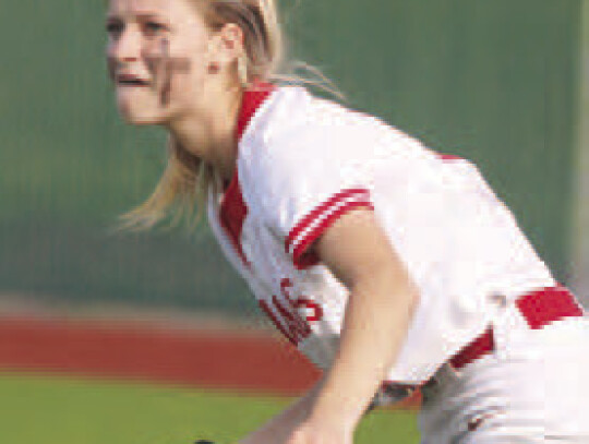 Bailey Gustus held down the right outfield position for the Lady Cards.