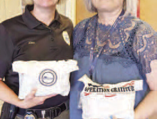 Columbus Police Department Captain Wendy Alley and Colorado County Citizen Missy Theriot. Citizen | Missy Theriot
