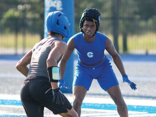 Robert Bennett is one of the players getting ready for next season with some extra 7 on 7 work.