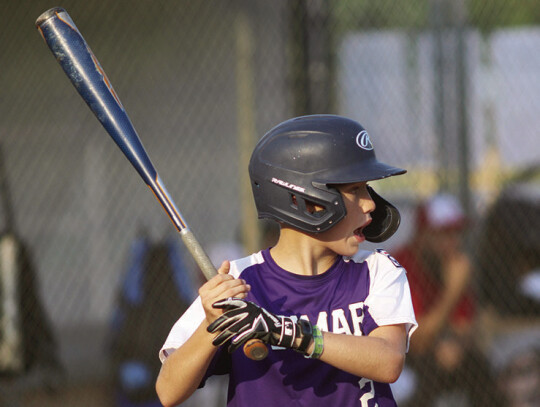 Josh Mick waits for the pitch at the plate.