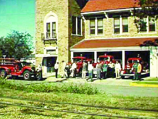 When the old fire whistle blew, the fire truck slowly rounded the square to allow the volunteers to jump on board to hurry to the scene to douse the fire. When the whistle blew only once, it signaled the 12 o’clock noon whistle or 6 p.m. whistle on work