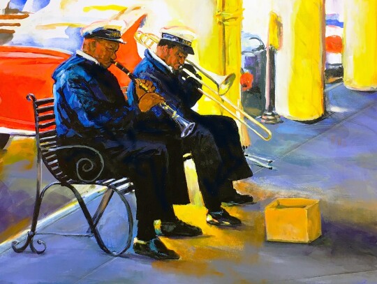 “New Orleans Street Musicians” by Charles Wallis 