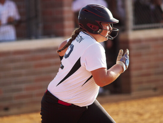 Berkley Anderson after putting the ball into play late against Industrial.