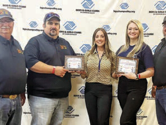 First place dessert and second place appetizer: Sidney Chollett, Josh Chollett, Anna Schultz, Brian Emmel with the Columbus Volunteer Fire Department. Pictured with Morgan Barten.