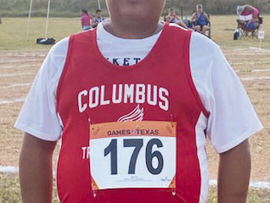 Rafael Zeferino competed in the 12U shotput competition at state.