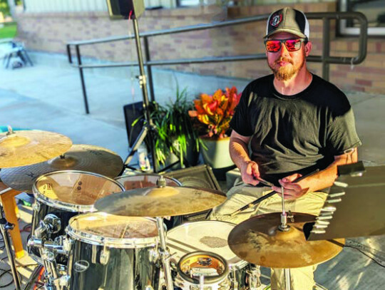 Dane Hackfeld was one of the band members at the Columbus National Night Out.