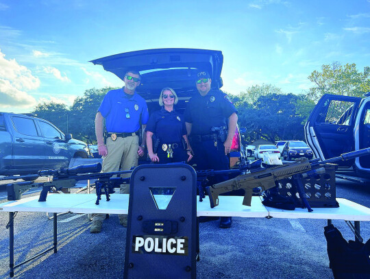 Columbus PD displayed some of their gear with Chief Milton Edman, Captain Wendy Alley, and Lieutenant Kevin Daniel. Citizen | Trenton Whiting