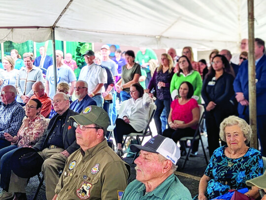 The crowd consisted of many veterans, local government officials and residents. Citizen | Trenton Whiting