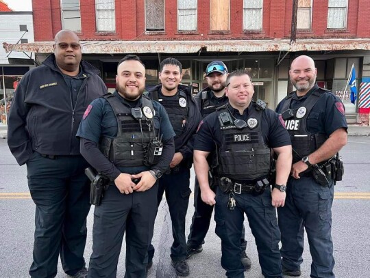 Pictured is part of the Eagle Lake Police Department. From left are Chief Donald Chaney, Officer Eliut Lopez, Officer Jessie Lopez, Officer Collin Byars, Officer Dustin Blackburn and Officer Patrick Gonzales. Courtesy photo