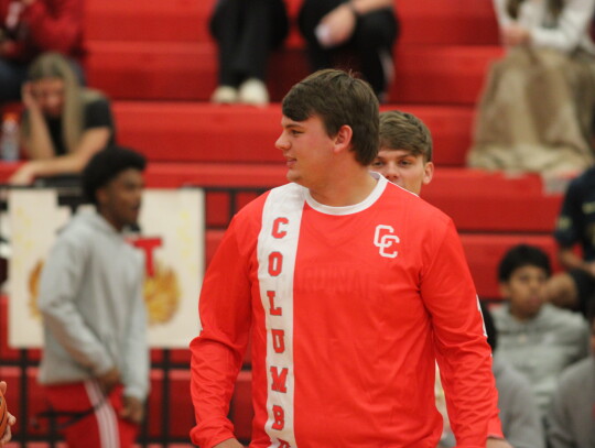 Camdon Pitchford focusing in on the game while warming up before tipoff. Citizen | Trent Whiting