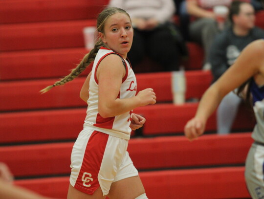 Ella Berger getting up the court on a fast break for her team. Citizen | Trent Whiting