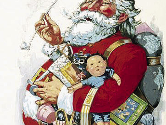 Thomas Nast’s most famous drawing of “Merry Old Santa Claus,” in 1881, which immortalized the present image of Santa Claus worldwide.