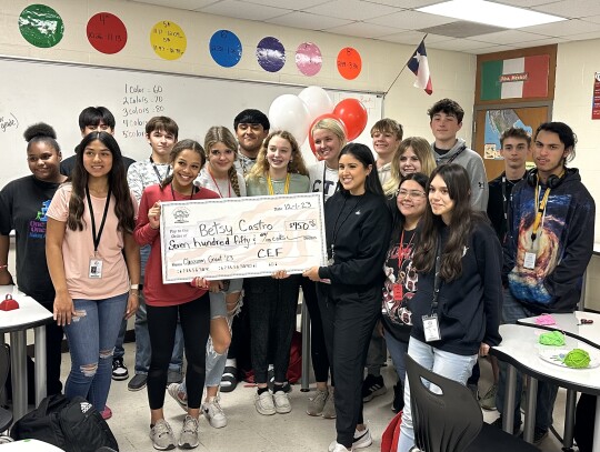 Betsy Castro received some grant money from the Columbus Education Foundation for her Spanish class. Courtesy photo