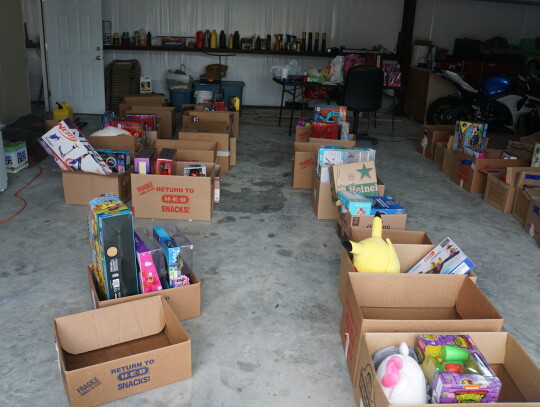 Over 200 gifts were purchased for the children of the county.