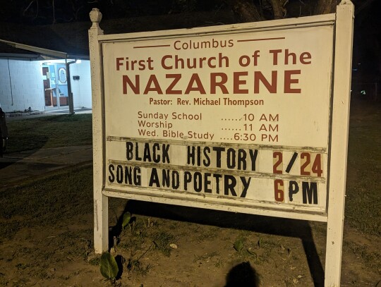 The First Church of the Nazarene let the public know of their event with their church sign. Citizen | Trenton Whiting