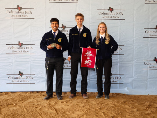 Hudson Hauerland; Pictured with Javier Mendoza and Alley Fitzgerald.