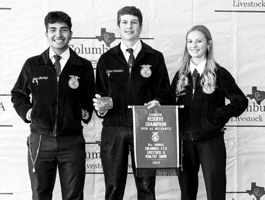 OPEN AG MECHANICS William Schneider; Pictured with Javier Mendoza and Alley Fitzgerald.