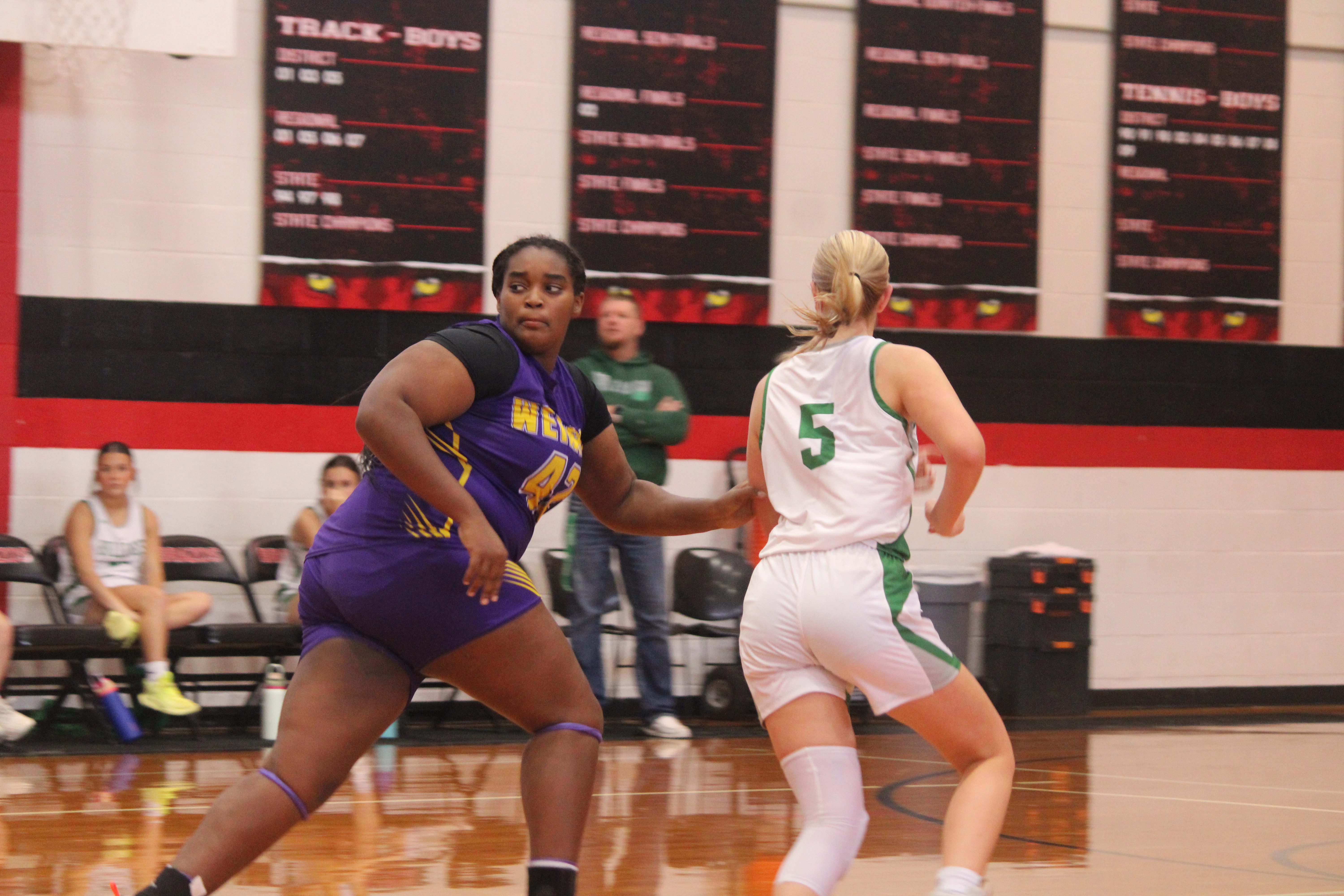 Jaiya Cook sprints back down the court to prevent a fast break opportunity. Citizen | Evan Hale